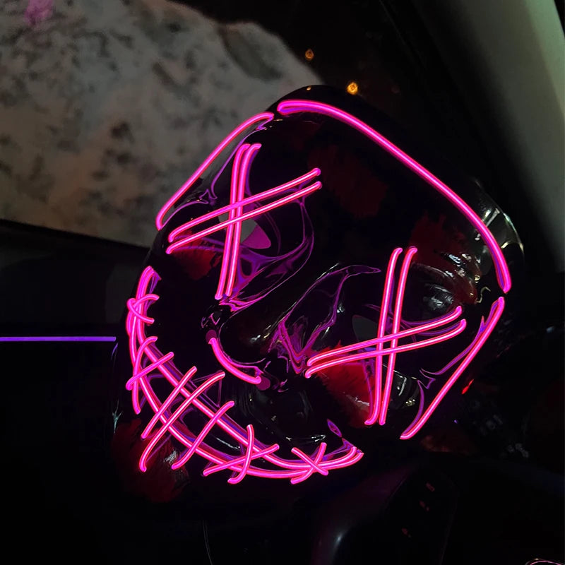 Maschera Horror LED a Colori Variabili