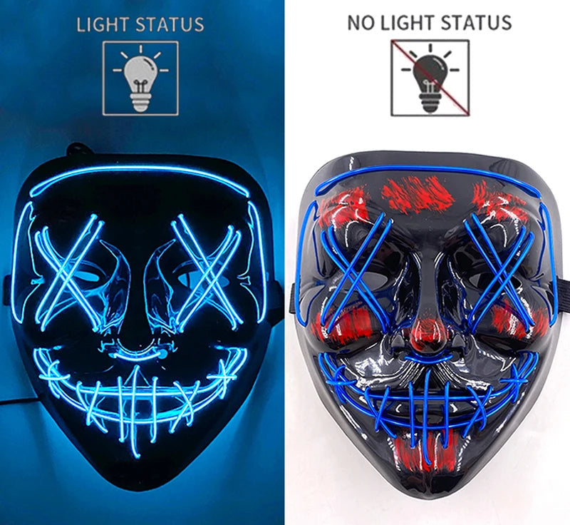 Maschera Horror LED a Colori Variabili