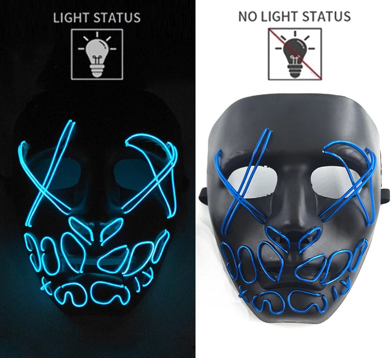 Maschera Horror LED a Colori Variabili