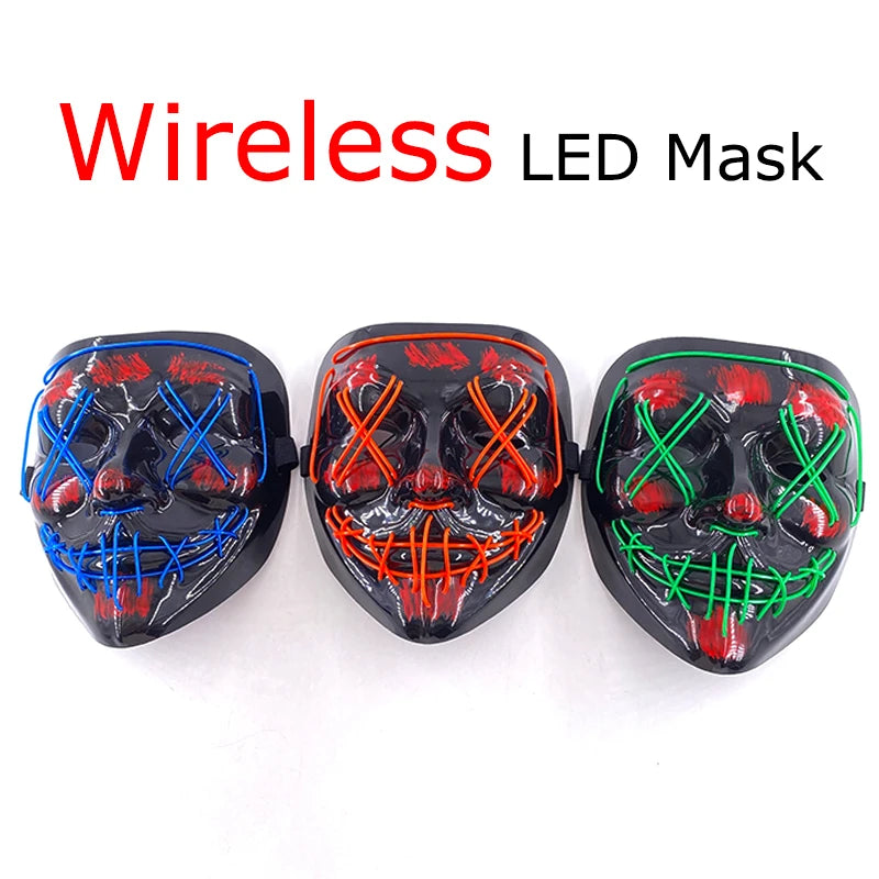 Maschera Horror LED a Colori Variabili