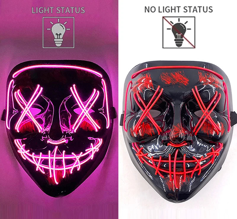 Maschera Horror LED a Colori Variabili