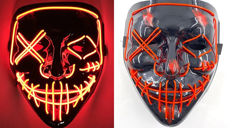 Maschera Horror LED a Colori Variabili