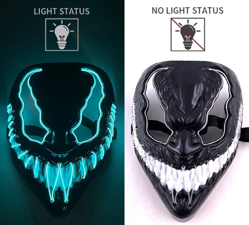Maschera Horror LED a Colori Variabili