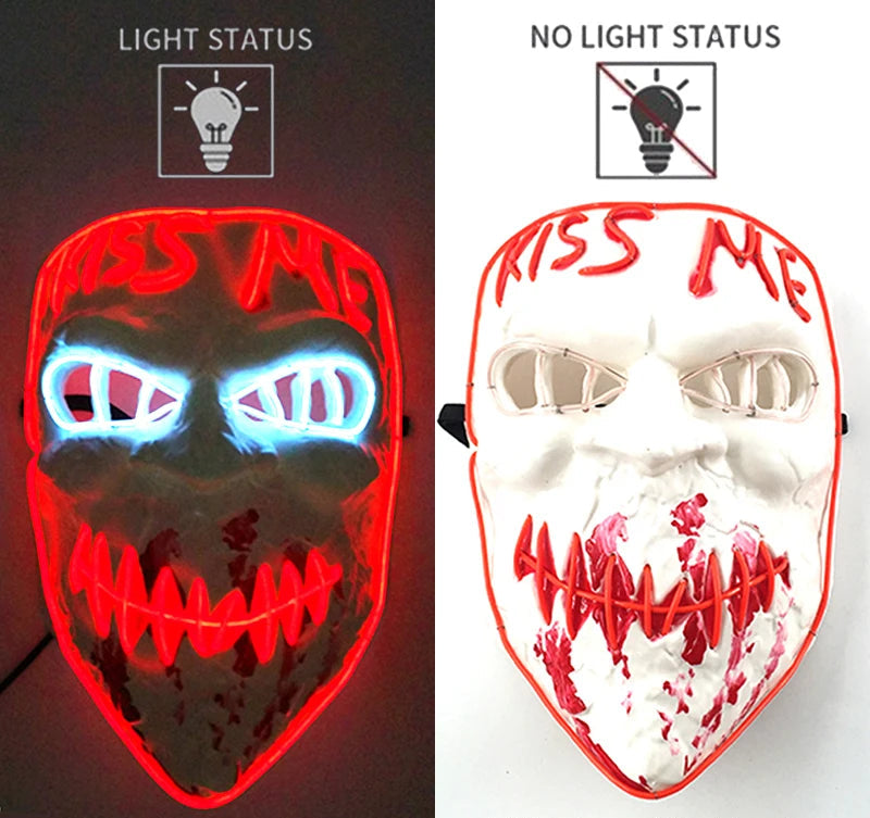 Maschera Horror LED a Colori Variabili