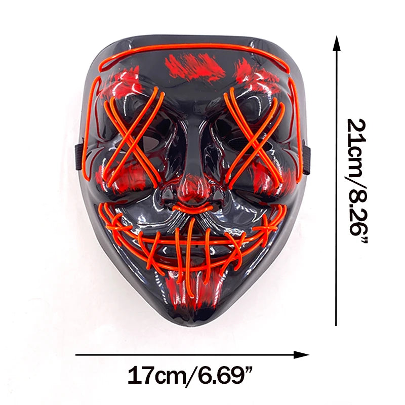 Maschera Horror LED a Colori Variabili
