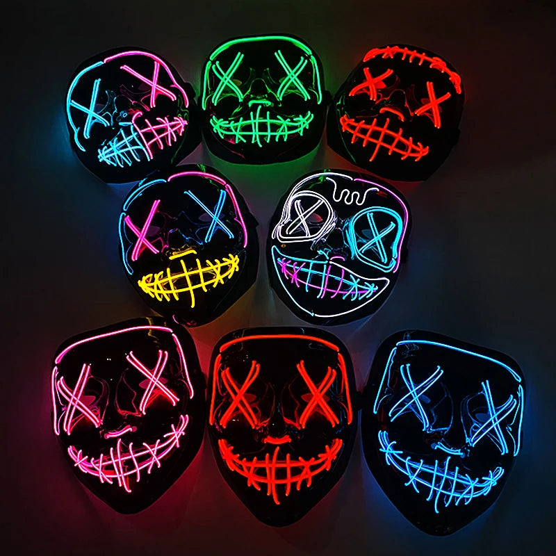 Maschera Horror LED a Colori Variabili