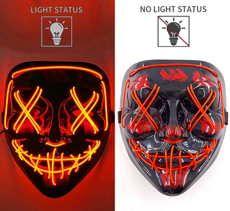 Maschera Horror LED a Colori Variabili