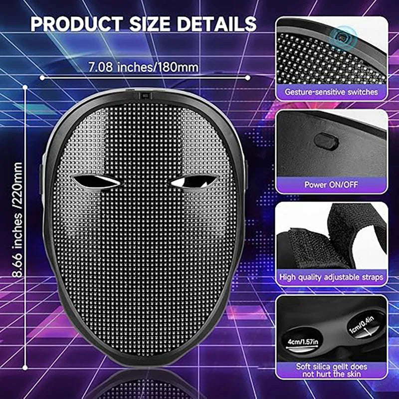 Maschera Intelligente a LED per adulti